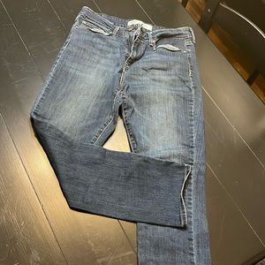 Signature Levi Strauss mid rise slim jeans; size 12 short